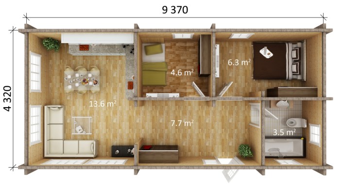 Desain interior rumah type 36 luas 78